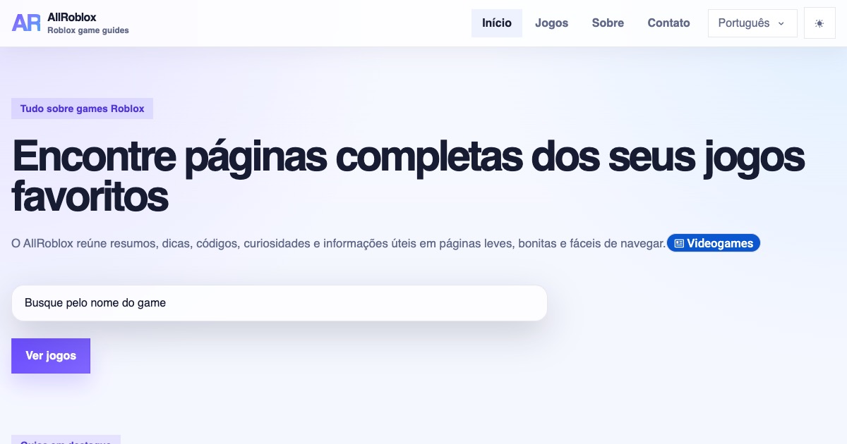 Prévia do projeto All Roblox