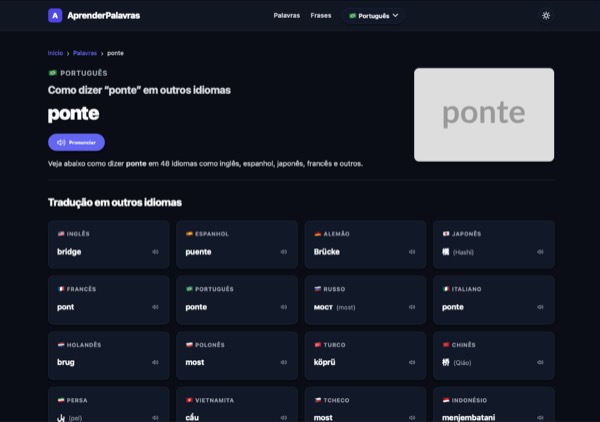 Prévia do projeto Aprender Palavras
