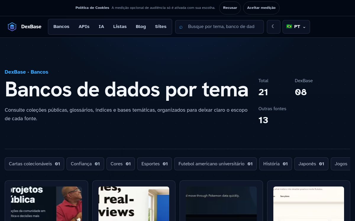 Prévia do projeto DexBase