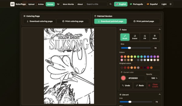 Prévia do projeto Kolorpage