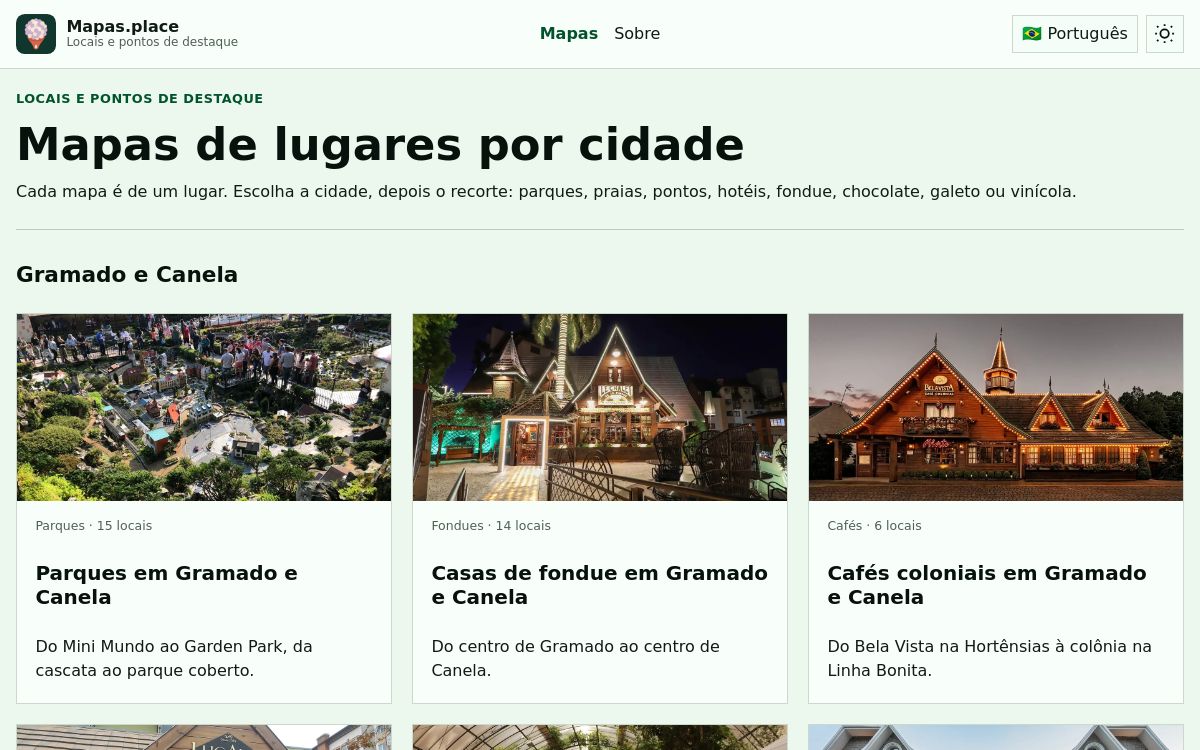 Prévia do projeto Mapas.place