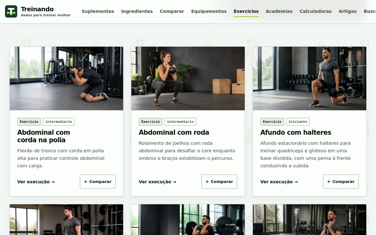 Prévia do projeto Treinando